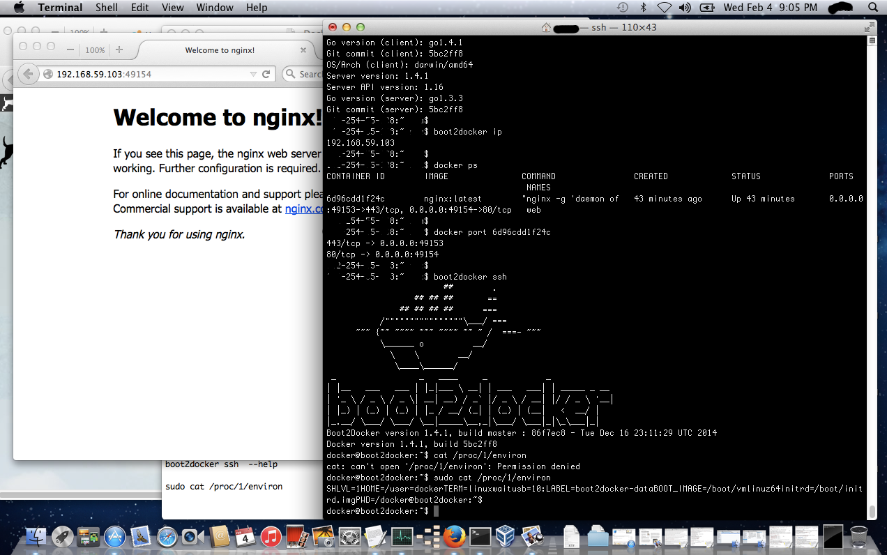 Click to view larger image in new window. Docker on MAC OS X, Web Server